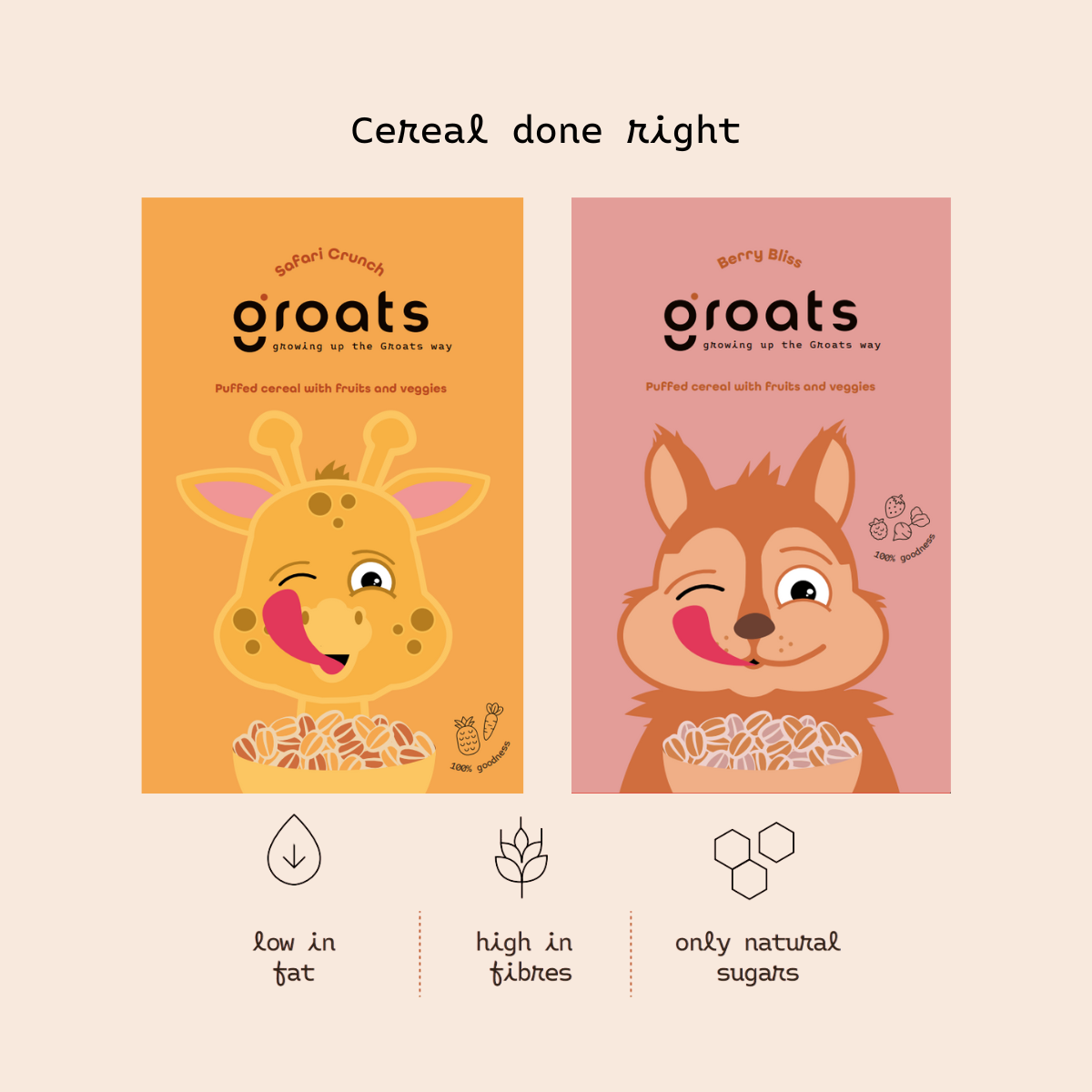 Puffed cereal duopack