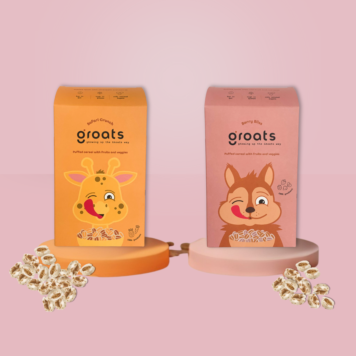 Puffed cereal duopack